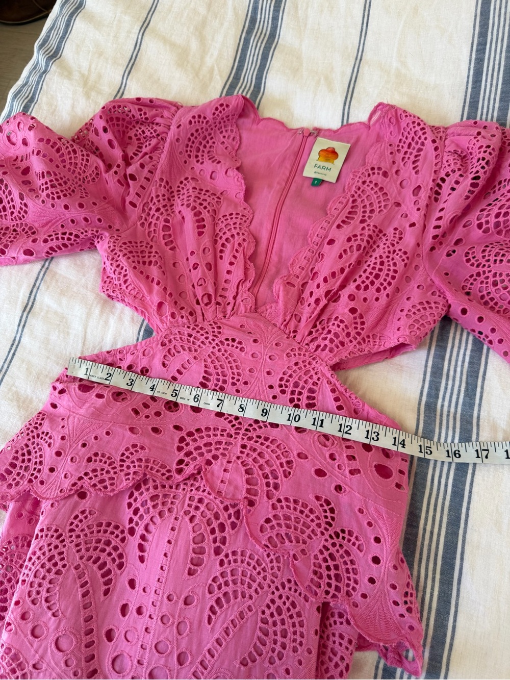 FARM Rio Pink Richilieur Midi Dress Size Small - Picture 12 of 14